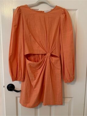 And now this Orange Twisted Front Midi Dress cotton vacation holiday cruise wedd